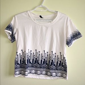 Blue and white top from SHEIN